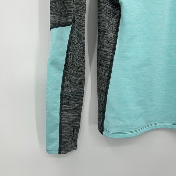 UNDER ARMOUR Gray Blue Half Zip High Neck Lightweight Athletic Workout Top XS - Picture 4 of 5